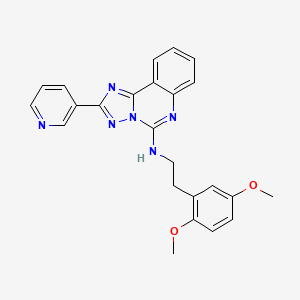 molecular formula C24H22N6O2 B2419318 N-[2-(2,5-dimethoxyphenyl)ethyl]-2-(pyridin-3-yl)-[1,2,4]triazolo[1,5-c]quinazolin-5-amine CAS No. 902949-00-2