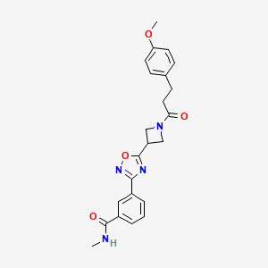 3-(5-(1-(3-(4-methoxyphenyl)propanoyl)azetidin-3-yl)-1,2,4-oxadiazol-3-yl)-N-methylbenzamide