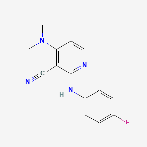 4-(Dimethylamino)-2-(4-fluoroanilino)nicotinonitrile