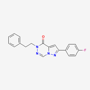 2-(4-fluorophenyl)-5-(2-phenylethyl)pyrazolo[1,5-d][1,2,4]triazin-4(5H)-one