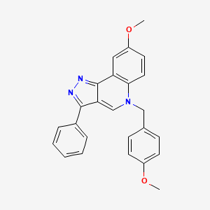 8-methoxy-5-(4-methoxybenzyl)-3-phenyl-5H-pyrazolo[4,3-c]quinoline