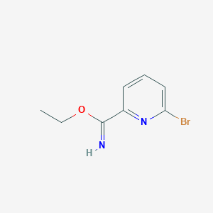 molecular formula C8H9BrN2O B2419359 Ethyl 6-bromopyridine-2-carboximidate CAS No. 1379310-46-9