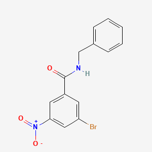 molecular formula C14H11BrN2O3 B2419364 N-Benzyl-3-bromo-5-nitrobenzamide CAS No. 1283116-50-6