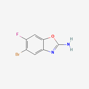 molecular formula C7H4BrFN2O B2419370 5-Bromo-6-fluoro-1,3-benzoxazol-2-amine CAS No. 1545756-38-4