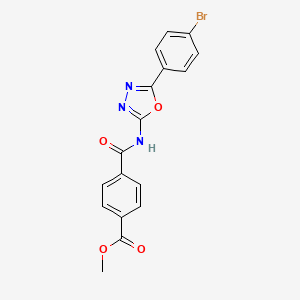 molecular formula C17H12BrN3O4 B2419392 Methyl 4-((5-(4-bromophenyl)-1,3,4-oxadiazol-2-yl)carbamoyl)benzoate CAS No. 897735-65-8