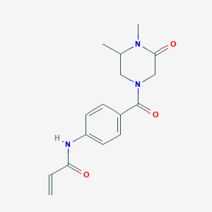 N-[4-(3,4-Dimethyl-5-oxopiperazine-1-carbonyl)phenyl]prop-2-enamide