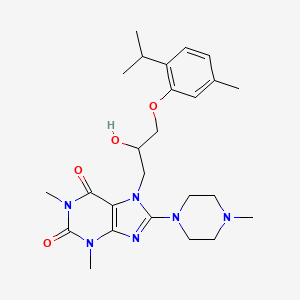 7-(2-hydroxy-3-(2-isopropyl-5-methylphenoxy)propyl)-1,3-dimethyl-8-(4-methylpiperazin-1-yl)-1H-purine-2,6(3H,7H)-dione