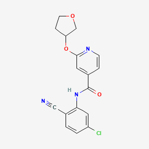 molecular formula C17H14ClN3O3 B2419415 N-(5-chloro-2-cyanophenyl)-2-(oxolan-3-yloxy)pyridine-4-carboxamide CAS No. 1904323-60-9
