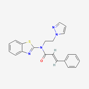 N-(2-(1H-pyrazol-1-yl)ethyl)-N-(benzo[d]thiazol-2-yl)cinnamamide