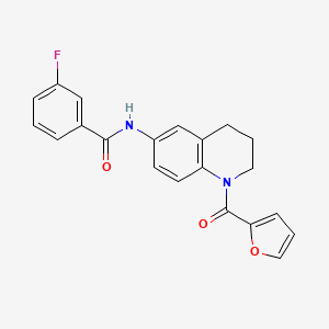 3-fluoro-N-[1-(2-furoyl)-1,2,3,4-tetrahydroquinolin-6-yl]benzamide