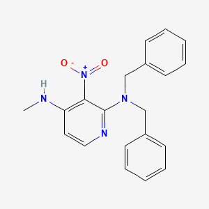 molecular formula C20H20N4O2 B2419478 N2,N2-DIBENZYL-N4-METHYL-3-NITROPYRIDINE-2,4-DIAMINE CAS No. 2109168-23-0
