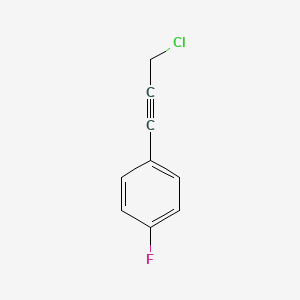 molecular formula C9H6ClF B2419483 1-(3-Chloroprop-1-yn-1-yl)-4-fluorobenzene CAS No. 1179597-72-8