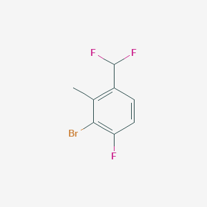 molecular formula C8H6BrF3 B2419495 3-Bromo-1-(difluoromethyl)-4-fluoro-2-methylbenzene CAS No. 2091144-02-2