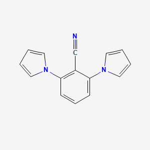 molecular formula C15H11N3 B2419497 2,6-bis(1H-pyrrol-1-yl)benzonitrile CAS No. 866043-01-8