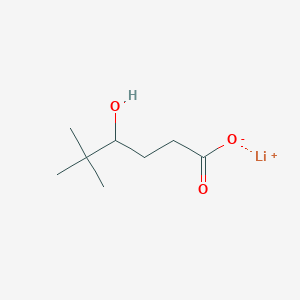 molecular formula C8H15LiO3 B2419504 lithium(1+) ion 4-hydroxy-5,5-dimethylhexanoate CAS No. 2230807-77-7