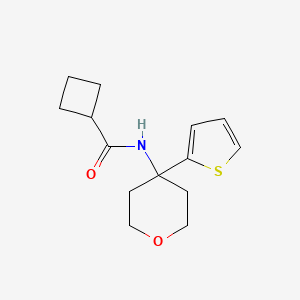 molecular formula C14H19NO2S B2419518 N-(4-(thiophen-2-yl)tetrahydro-2H-pyran-4-yl)cyclobutanecarboxamide CAS No. 2034507-28-1