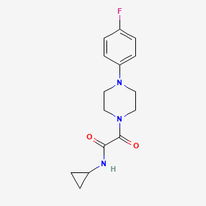 molecular formula C15H18FN3O2 B2419609 N-cyclopropyl-2-[4-(4-fluorophenyl)piperazin-1-yl]-2-oxoacetamide CAS No. 941939-38-4
