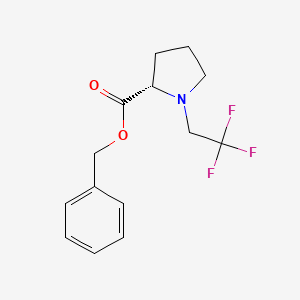 molecular formula C14H16F3NO2 B2419614 benzyl (2S)-1-(2,2,2-trifluoroethyl)pyrrolidine-2-carboxylate CAS No. 2374762-73-7