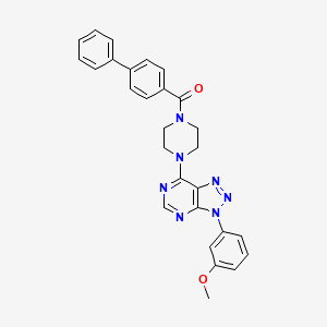 [1,1'-biphenyl]-4-yl(4-(3-(3-methoxyphenyl)-3H-[1,2,3]triazolo[4,5-d]pyrimidin-7-yl)piperazin-1-yl)methanone