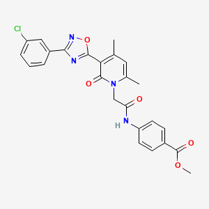 methyl 4-({[3-[3-(3-chlorophenyl)-1,2,4-oxadiazol-5-yl]-4,6-dimethyl-2-oxopyridin-1(2H)-yl]acetyl}amino)benzoate