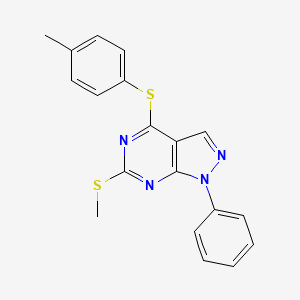 4-(4-Methylphenyl)sulfanyl-6-methylsulfanyl-1-phenylpyrazolo[3,4-d]pyrimidine
