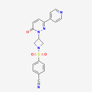 4-[3-(6-Oxo-3-pyridin-4-ylpyridazin-1-yl)azetidin-1-yl]sulfonylbenzonitrile
