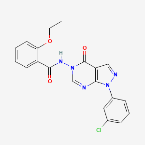 molecular formula C20H16ClN5O3 B2419683 N-(1-(3-chlorophenyl)-4-oxo-1H-pyrazolo[3,4-d]pyrimidin-5(4H)-yl)-2-ethoxybenzamide CAS No. 899966-86-0