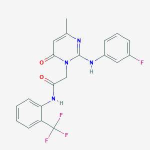 2-(2-((3-fluorophenyl)amino)-4-methyl-6-oxopyrimidin-1(6H)-yl)-N-(2-(trifluoromethyl)phenyl)acetamide