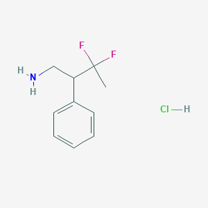 molecular formula C10H14ClF2N B2419728 3,3-Difluoro-2-phenylbutan-1-amine hydrochloride CAS No. 2230799-93-4