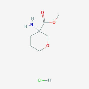 molecular formula C7H14ClNO3 B2419734 Methyl3-aminooxane-3-carboxylatehydrochloride CAS No. 2344678-63-1