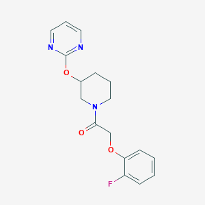 2-(2-Fluorophenoxy)-1-(3-(pyrimidin-2-yloxy)piperidin-1-yl)ethanone