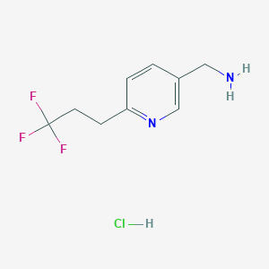 [6-(3,3,3-Trifluoropropyl)pyridin-3-yl]methanamine;hydrochloride