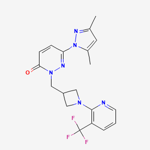 6-(3,5-dimethyl-1H-pyrazol-1-yl)-2-({1-[3-(trifluoromethyl)pyridin-2-yl]azetidin-3-yl}methyl)-2,3-dihydropyridazin-3-one