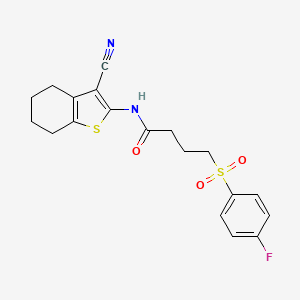 N-(3-cyano-4,5,6,7-tetrahydrobenzo[b]thiophen-2-yl)-4-((4-fluorophenyl)sulfonyl)butanamide