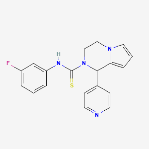 molecular formula C19H17FN4S B2419768 N-(3-fluorophenyl)-1-(pyridin-4-yl)-3,4-dihydropyrrolo[1,2-a]pyrazine-2(1H)-carbothioamide CAS No. 393832-62-7
