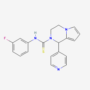 N-(3-fluorophenyl)-1-(pyridin-4-yl)-3,4-dihydropyrrolo[1,2-a]pyrazine-2(1H)-carbothioamide
