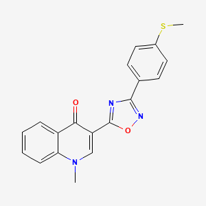 1-methyl-3-(3-(4-(methylthio)phenyl)-1,2,4-oxadiazol-5-yl)quinolin-4(1H)-one