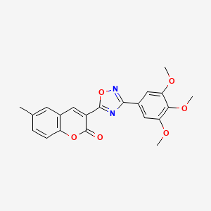 6-methyl-3-[3-(3,4,5-trimethoxyphenyl)-1,2,4-oxadiazol-5-yl]-2H-chromen-2-one