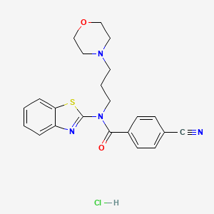 N-(benzo[d]thiazol-2-yl)-4-cyano-N-(3-morpholinopropyl)benzamide hydrochloride