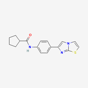 N-(4-(imidazo[2,1-b]thiazol-6-yl)phenyl)cyclopentanecarboxamide