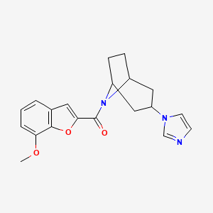 ((1R,5S)-3-(1H-imidazol-1-yl)-8-azabicyclo[3.2.1]octan-8-yl)(7-methoxybenzofuran-2-yl)methanone