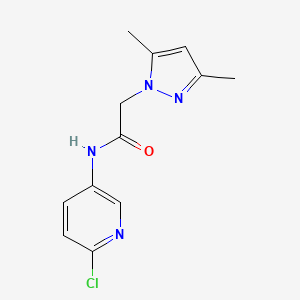 N-(6-chloropyridin-3-yl)-2-(3,5-dimethyl-1H-pyrazol-1-yl)acetamide