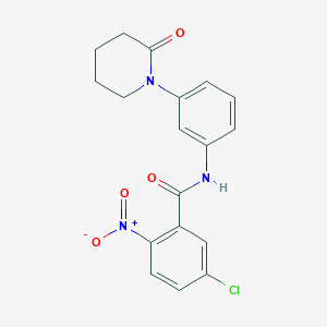 5-chloro-2-nitro-N-[3-(2-oxopiperidin-1-yl)phenyl]benzamide