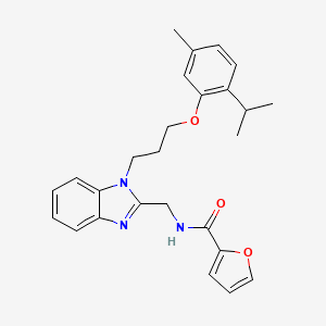 2-furyl-N-[(1-{3-[5-methyl-2-(methylethyl)phenoxy]propyl}benzimidazol-2-yl)met hyl]carboxamide