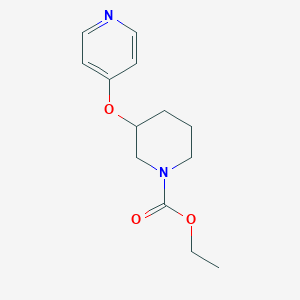 molecular formula C13H18N2O3 B2419793 Ethyl 3-(pyridin-4-yloxy)piperidine-1-carboxylate CAS No. 2034573-37-8