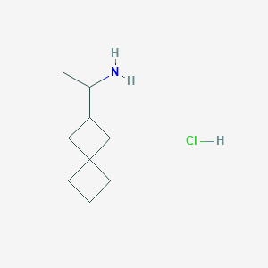 molecular formula C9H18ClN B2419832 1-Spiro[3.3]heptan-2-ylethanamine;hydrochloride CAS No. 2287274-17-1
