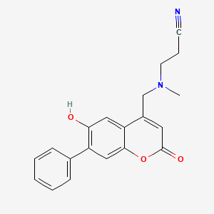 3-(((6-hydroxy-2-oxo-7-phenyl-2H-chromen-4-yl)methyl)(methyl)amino)propanenitrile