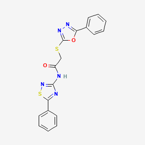 2-[(5-phenyl-1,3,4-oxadiazol-2-yl)sulfanyl]-N-(5-phenyl-1,2,4-thiadiazol-3-yl)acetamide