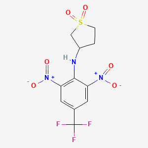 3-((2,6-Dinitro-4-(trifluoromethyl)phenyl)amino)tetrahydrothiophene 1,1-dioxide