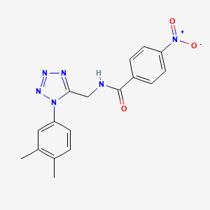 N-((1-(3,4-dimethylphenyl)-1H-tetrazol-5-yl)methyl)-4-nitrobenzamide